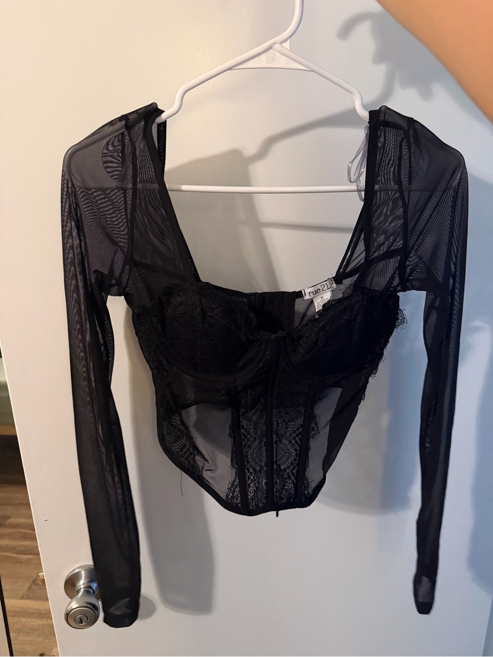 Rue21 Black Lace Bustier Top